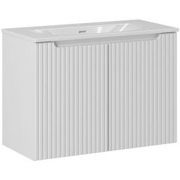 Zestaw Comad Nova White szafka 80 cm wisząca biała i umywalka Sky 80x40 cm meblowa SET-NOW 80CM D SKY 80