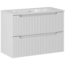 Zestaw Comad Nova White szafka 80 cm wisząca biała z umywalką Sky 80x40 cm SET-NOW 80CM S SKY 80