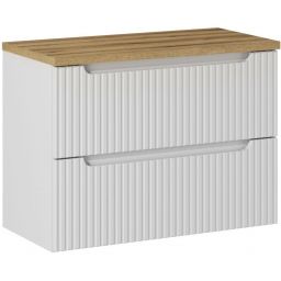 Zestaw Comad Nova White/Oak szafka z blatem 80 cm wisząca biały/dąb SET-NOW B OAK 80CM S