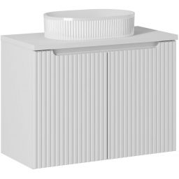 Zestaw Comad Nova White szafka z blatem 80 cm wisząca biała i umywalka Beyond 48x32,5 cm SET-NOW B WHITE 80CM D UN BEYOND 5 WH