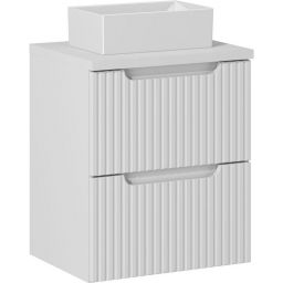 Zestaw Comad Nova White szafka z blatem 50 cm wisząca biała i umywalka Gaja 35x22 cm SET-NOW B WHITE 50CM UN GAJA 35