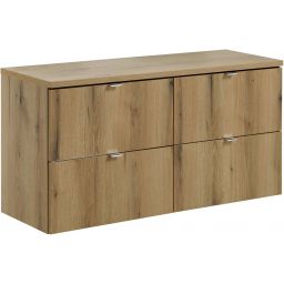 Zestaw Comad Nova Oak szafki 60 cm i 60 cm wiszące z blatem meblowym 120 cm dąb SET-NOA B OAK 120CM S