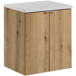 Zestaw Comad Nova Oak/White szafka z blatem 50 cm wisząca dąb/biały SET-NOA B WHITE 50CM D