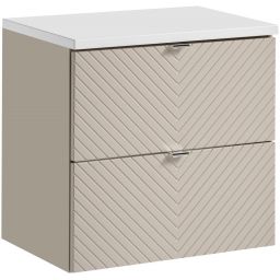 Zestaw Comad Viva Cashmere szafka 60x39x57 cm podumywalkowa wisząca kaszmir z blatem białym SET-VIC B WHITE 60CM S