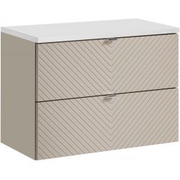 Zestaw Comad Viva Cashmere szafka 80x39x57 cm podumywalkowa wisząca kaszmir z blatem białym SET-VIC B WHITE 80CM S