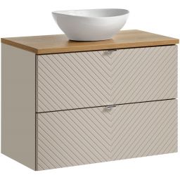 Zestaw Comad Viva Cashmere szafka 80x39x57 cm podumywalkowa wisząca kaszmir z blatem i umywalką SET-VIC B OAK 80CM S UN LOLA GW