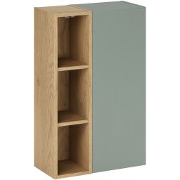 Zestaw Comad Aster Green szafka 30 cm boczna i regał 20 cm otwarty zielony/dąb SET-ASG SP UR 20X80