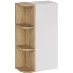 Zestaw Comad Aster White szafka 30 cm boczna i regał 15 cm otwarty biały/dąb SET-ASW SP URSM