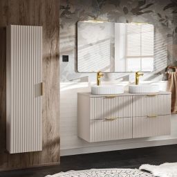 Zestaw Comad Adel Cashmere szafki 60 cm i 60 cm wiszące z blatem meblowym 120 cm kaszmir SET-ADC B CASHMERE 120CM