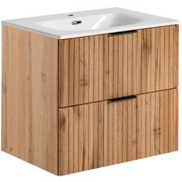 Zestaw Comad Adel Oak umywalka z szafką 60 cm dąb/biały SET -ADO SKY 60 CM