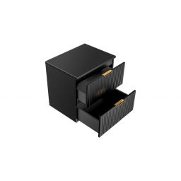 Zestaw Comad Adel Black szafka 60 cm podumywalkowa wisząca z blatem czarny (ADELBLACK8260B2S, ADELBLACK8960B)