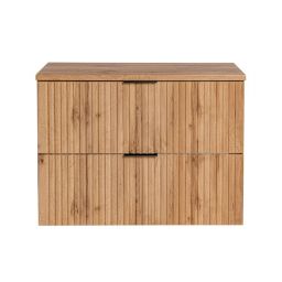 Zestaw Comad Adel Oak szafka 80 cm podumywalkowa wisząca z blatem dąb SET -ADO B 80 CM