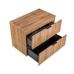 Zestaw Comad Adel Oak szafka 80 cm podumywalkowa wisząca z blatem dąb SET -ADO B 80 CM