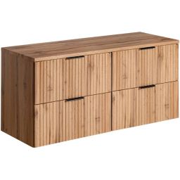 Zestaw Comad Adel Oak szafka 120 cm podumywalkowa wisząca z blatem dąb SET -ADO B 120 CM