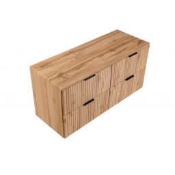 Zestaw Comad Adel Oak szafka 120 cm podumywalkowa wisząca z blatem dąb SET -ADO B 120 CM