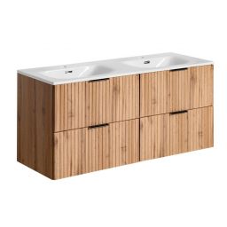 Zestaw Comad Adel Oak umywlka z szafką 120 cm dąb/biały SET -ADO SKY 120 CM