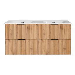 Zestaw Comad Adel Oak umywlka z szafką 120 cm dąb/biały SET -ADO SKY 120 CM