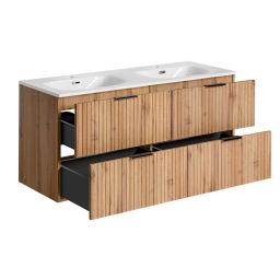Zestaw Comad Adel Oak umywlka z szafką 120 cm dąb/biały SET -ADO SKY 120 CM