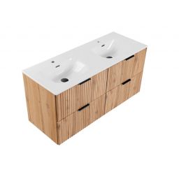 Zestaw Comad Adel Oak umywlka z szafką 120 cm dąb/biały SET -ADO SKY 120 CM