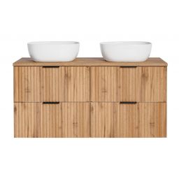 Zestaw Comad Adel Oak umywlka z szafką 120 cm i blatem dąb/biały SET -ADO B 120 CM SMILE 40