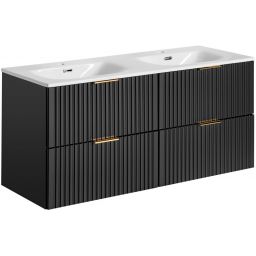 Zestaw Comad Adel Black umywlka z szafką 120 cm czarny/biały (ADELBLACK8260B2S, SKY120D8099)