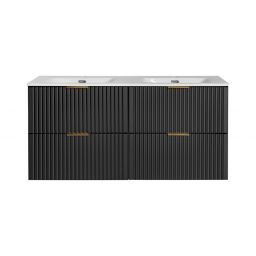 Zestaw Comad Adel Black umywlka z szafką 120 cm czarny/biały (ADELBLACK8260B2S, SKY120D8099)