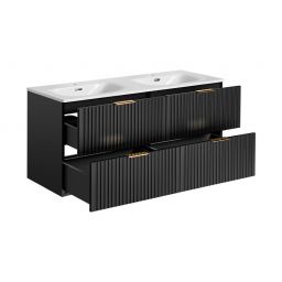 Zestaw Comad Adel Black umywlka z szafką 120 cm czarny/biały (ADELBLACK8260B2S, SKY120D8099)