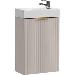 Zestaw Comad Adel Cashmere szafka 40 cm podumywalkowa wisząca kaszmir i umywalki meblowa biała SET-ADC 40CM