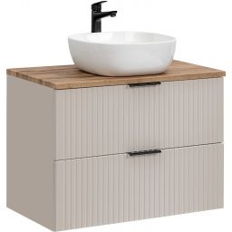 Comad Adel Cashmere szafka 80 cm podumywalkowa wisząca kaszmir z umywalką SET-ADC B WOTAN 80CM SMILE 40