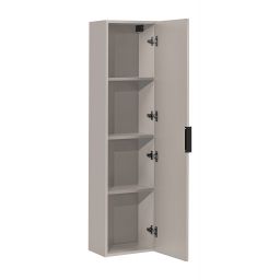 Zestaw Adel Cashmere szafki 60 cm i 60 cm wiszące z blatem meblowym 120 cm kaszmir i umywalki Smile biały połysk  SET-ADC B CASHMERE 120CM SMILE 40 HIGH CABINET