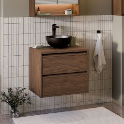 Zestaw Comad Viola Villa szafka 60 cm podumywalkowa wisząca z blatem orzech villa SET-VOV B VILLA 60CM