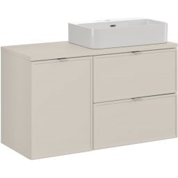 Zestaw Comad Bella Cashmere szafka 100 cm podumywalkowa wisząca kaszmir z blatem i umywalką SET-BC B CASHMERE 100CM UN TRUST WH