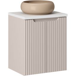 Zestaw Comad Nova Cashmere szafka 50x39x57 cm podumywalkowa wisząca z blatem kaszmir i umywalką SET-NOC B WHITE 50CM D UN WIKI C