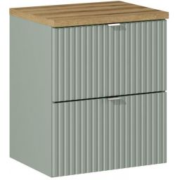 Comad Line Reed Green szafka 50 cm podumywalkowa wisząca z blatem zielona SET-LRG B OAK 50CM S