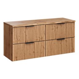 Zestaw Comad Adel Oak dwie szafki 60 cm podumywalkowe i blat 120 cm dąb SET-ADO B NAT WOTAN 120CM