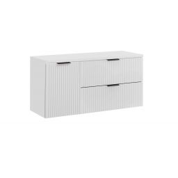 Zestaw Comad Adel White szafki 80 cm i 40 cm wiszące z blatem meblowym 120 cm biały SET-ADW B WHITE 120CM LB