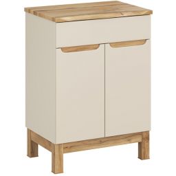 Comad Bali Cashmere zestaw meblowy 60 cm szafka stojąca z blatem kaszmir/dąb SET-BAC B NAT WOTAN 60CM