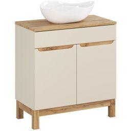 Comad Bali Cashmere zestaw meblowy 80 cm szafka stojąca z blatem i umywalka Cloud Free kaszmir/dąb/biały SET-BAC B WOTAN 80CM UN CLOUD