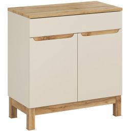 Comad Bali Cashmere zestaw meblowy 80 cm szafka stojąca z blatem kaszmir/dąb SET-BAC B WOTAN 80CM