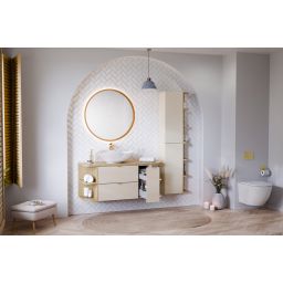 Zestaw Comad Dalia Cashmere szafka 60 cm wisząca i szafka 20 cm cargo z blatem 80 cm dąb/kaszmir SET-DC B CREMONA 80CM LC