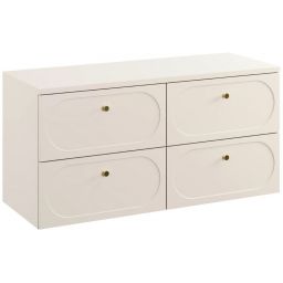 Zestaw Comad Donna Sand dwie szafki podumywalkowe 60 cm z blatem 121 cm beż piaskowy SET-DS B SAND 120CM