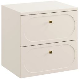 Zestaw Comad Donna Sand szafka 60 cm podumywalkowa wisząca z blatem beż piaskowy SET-DS B SAND 60CM