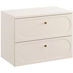 Zestaw Comad Donna Sand szafka 80 cm podumywalkowa wisząca z blatem beż piaskowy SET-DS B SAND 80CM