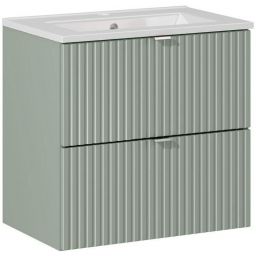 Comad Line Reed Green szafka 60 cm podumywalkowa wisząca z umywalką zielona SET-LRG 60CM S DANCE