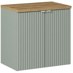 Comad Line Reed Green szafka 60 cm podumywalkowa wisząca z blatem zielona SET-LRG B OAK 60CM D