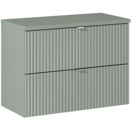 Comad Line Reed Green szafka 80 cm podumywalkowa wisząca z blatem zielona SET-LRG B RG 80CM S