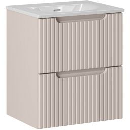 Zestaw Comad Nova Cashmere szafka 50x40x57 cm podumywalkowa wisząca kaszmir z umywalką SET-NOC 50CM S SKY 3