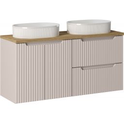 Zestaw Comad Nova Cashmere szafka 60x39x57 cm podumywalkowa wisząca kaszmir z blatem i umywalką SET-NOC B OAK 120CM D/S UN BEYOND 5 WH