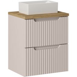 Zestaw Comad Nova Cashmere szafka 50x40x57 cm podumywalkowa wisząca z blatem i umywalką kaszmir SET-NOC B OAK 50CM S UN GAJA 35 WH