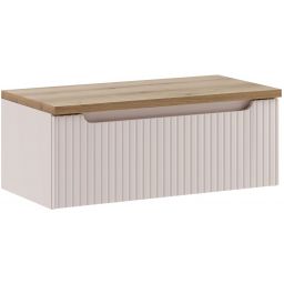 Zestaw Comad Nova Cashmere szafka 80 cm podumywalkowa wisząca z blatem kaszmir  SET-NOC B OAK 80CM 1S